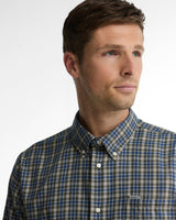 BARBOUR Dishford Thermo-Weave Regular Fit Long-Sleeved Shirt - Mens - Olive