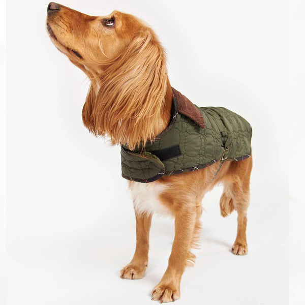 BARBOUR Dog Bone Quilted Dog Coat Olive A Farley