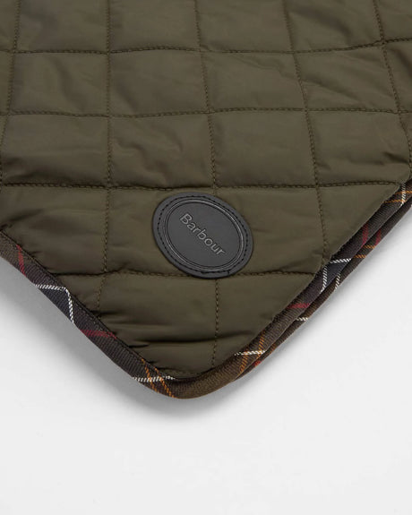 BARBOUR Dog Quilt and Fleece Blanket - Olive