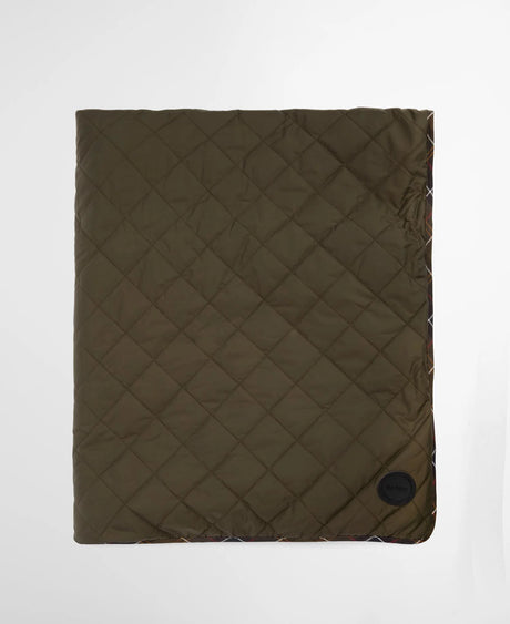 BARBOUR Dog Quilt and Fleece Blanket - Olive
