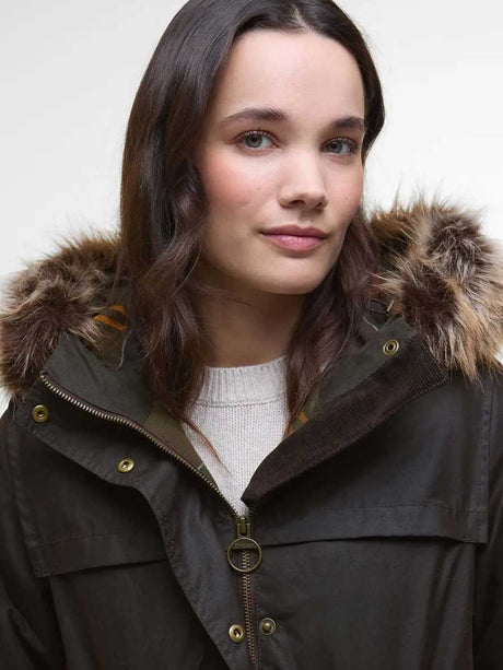 BARBOUR Durham City Waxed Parka - Women's - Rustic