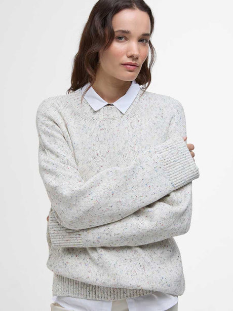 40% OFF BARBOUR Edda Crew Neck Jumper - Women's - Olive - Size: UK 14