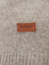 BARBOUR Essential Elbow Patch Half Zip Jumper - Mens - Stone