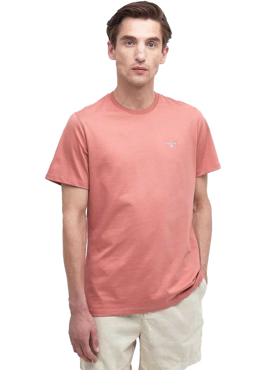 BARBOUR Essential Sports T-Shirt - Men's - Pink Clay