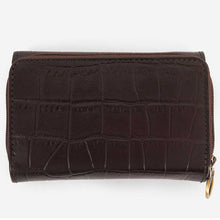 Load image into Gallery viewer, BARBOUR Faux Croc French Purse - Classic Black Cherry
