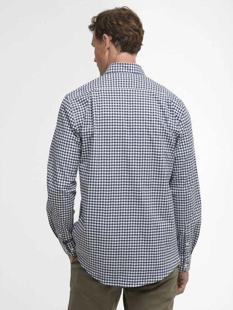 BARBOUR Gingham Aukside Regular Shirt - Mens - Navy
