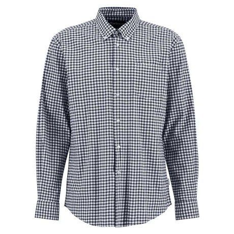 BARBOUR Gingham Aukside Regular Shirt - Mens - Navy