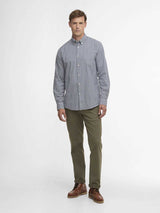 BARBOUR Gingham Aukside Regular Shirt - Mens - Navy