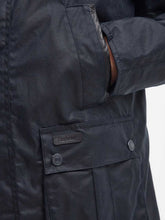 Load image into Gallery viewer, BARBOUR Halton Wax Jacket - Mens - Navy
