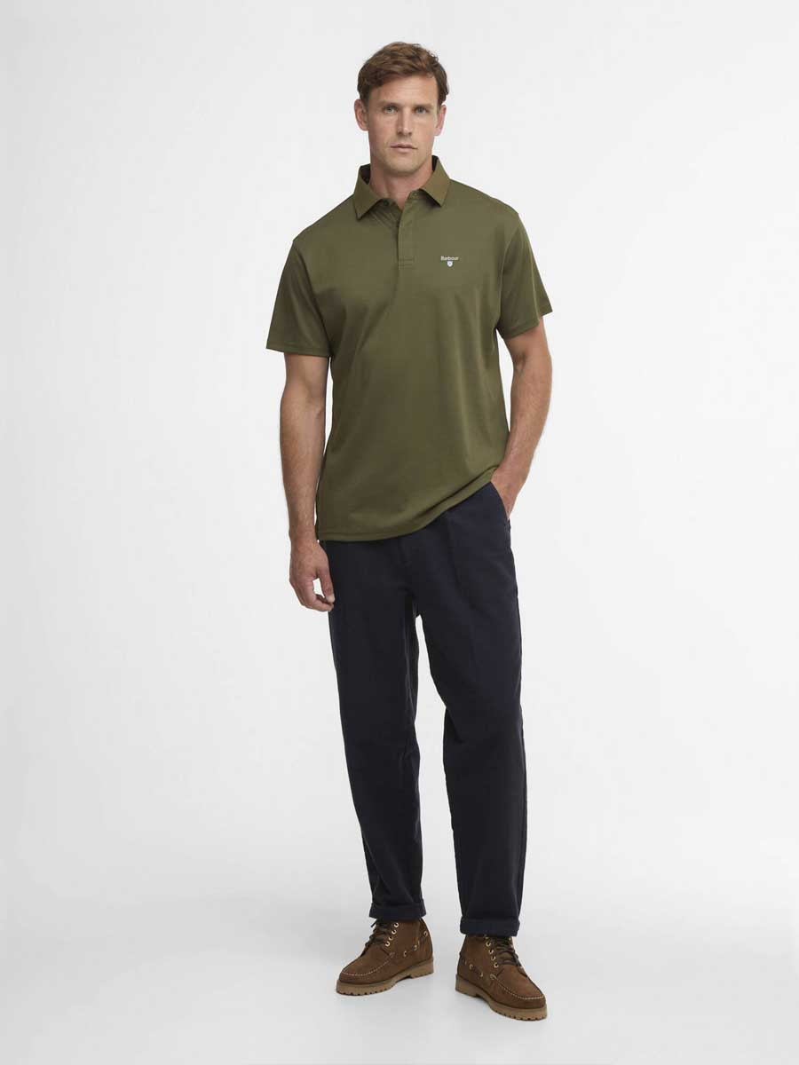 BARBOUR Haswell Regular Fit Polo Shirt - Mens - Mid Olive