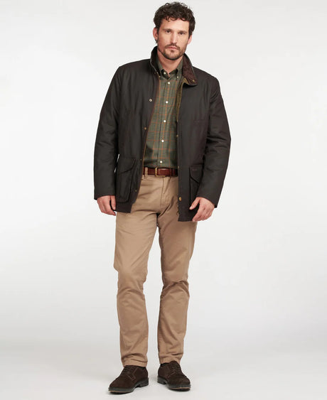 BARBOUR Hereford Wax Jacket - Mens - Rustic