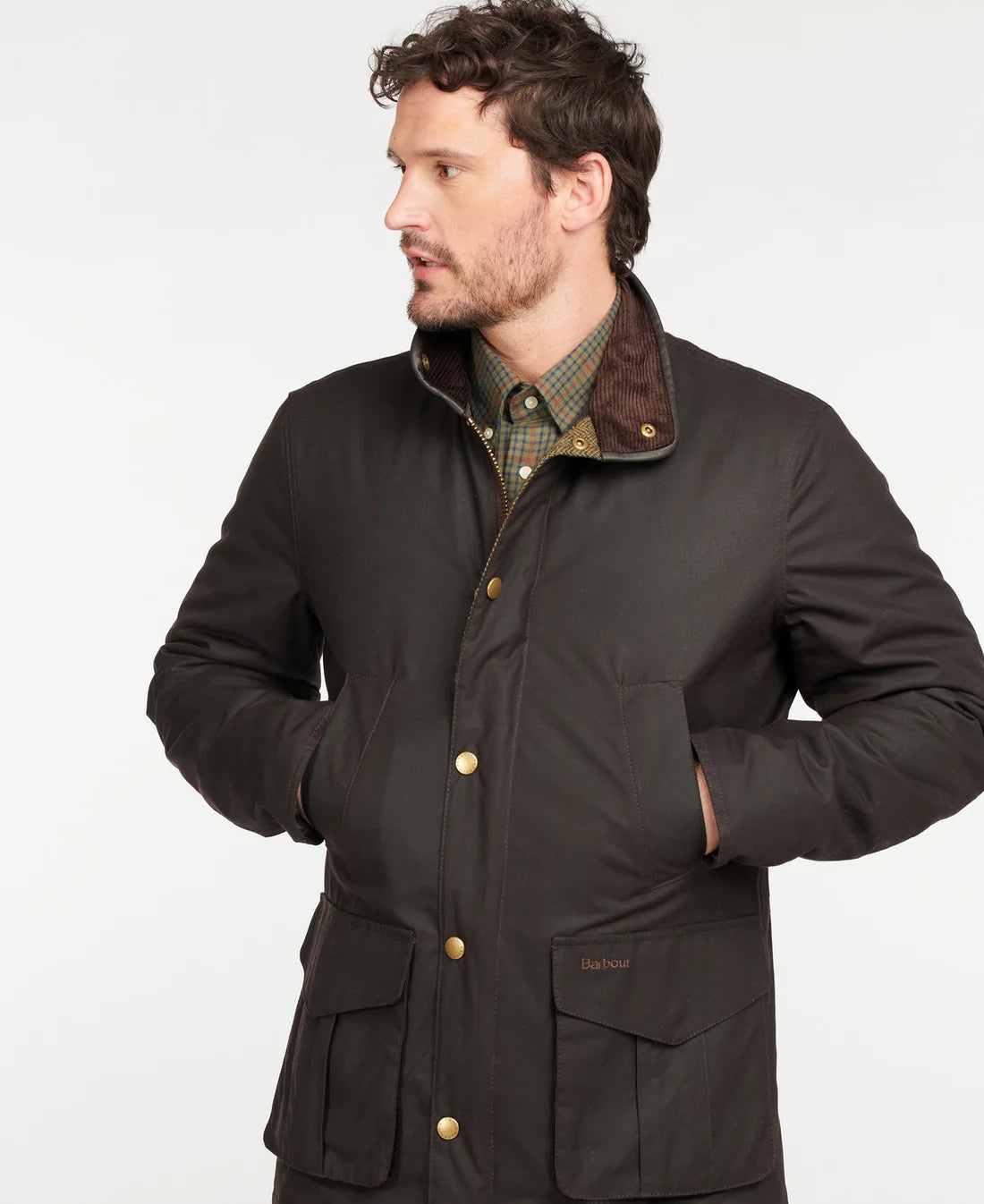 BARBOUR Hereford Wax Jacket - Mens - Rustic