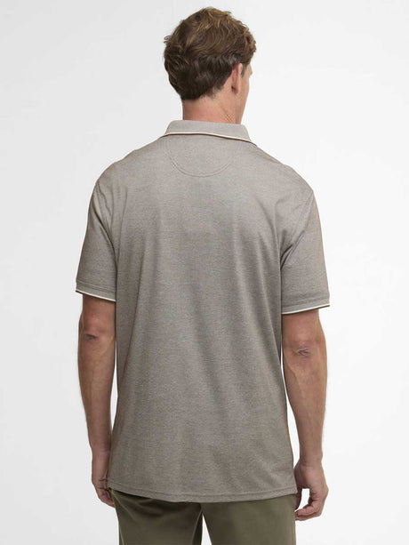 BARBOUR Heydon Short-Sleeved Polo Shirt - Men's - Dark Sand