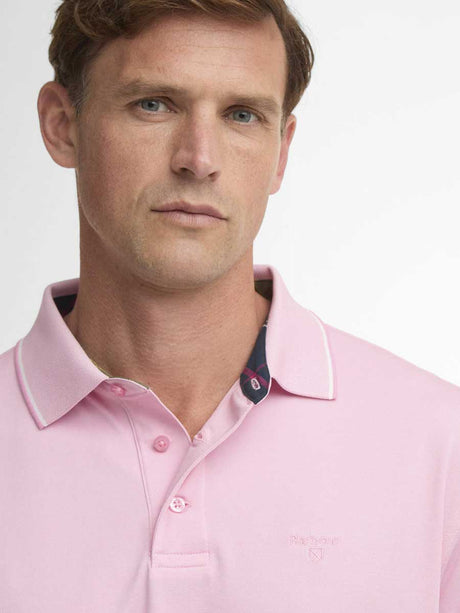 BARBOUR Heydon Short-Sleeved Polo Shirt - Men's - Pink