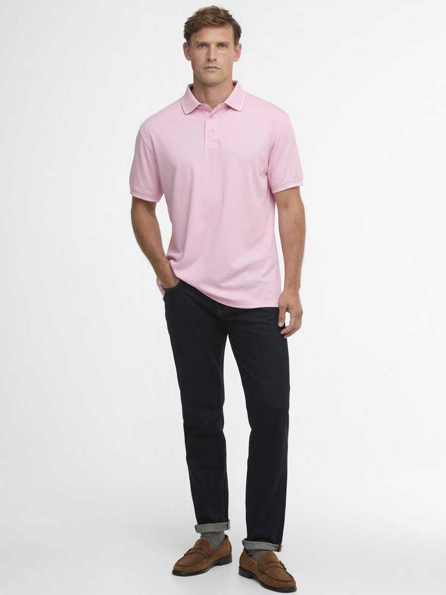 BARBOUR Heydon Short-Sleeved Polo Shirt - Men's - Pink