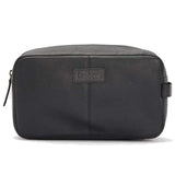 BARBOUR Highgate Leather Washbag - Black