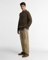 BARBOUR Horseford Crew Neck Jumper - Mens - Camel