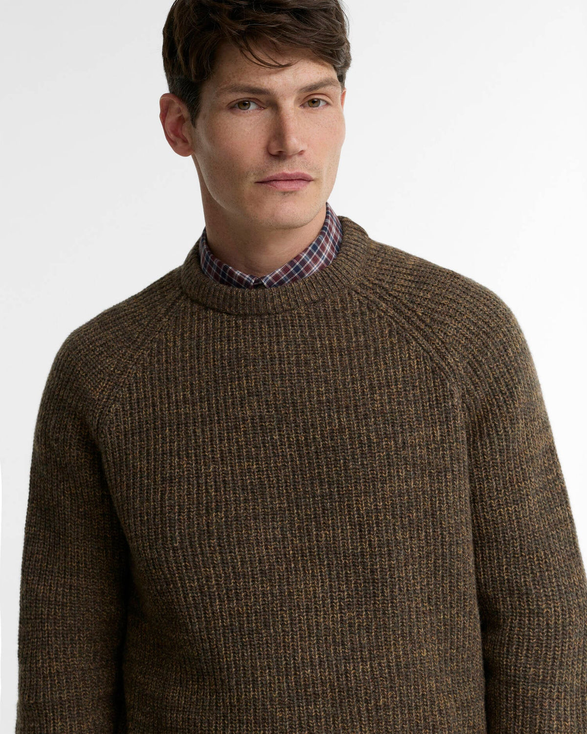 BARBOUR Horseford Crew Neck Jumper - Mens - Camel