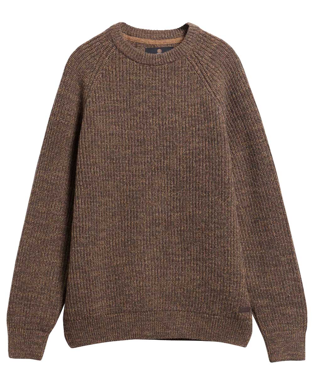 BARBOUR Horseford Crew Neck Jumper - Mens - Camel