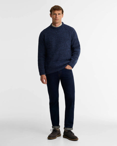 BARBOUR Horseford Crew Neck Jumper - Mens - Navy