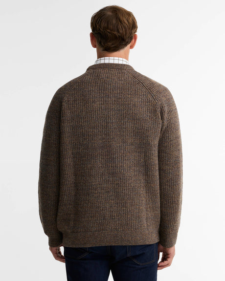 BARBOUR Horseford Crew Neck Jumper - Mens - Sandstone