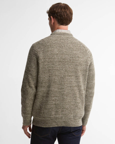 BARBOUR Horseford Crew Neck Jumper - Mens - Shadow Green