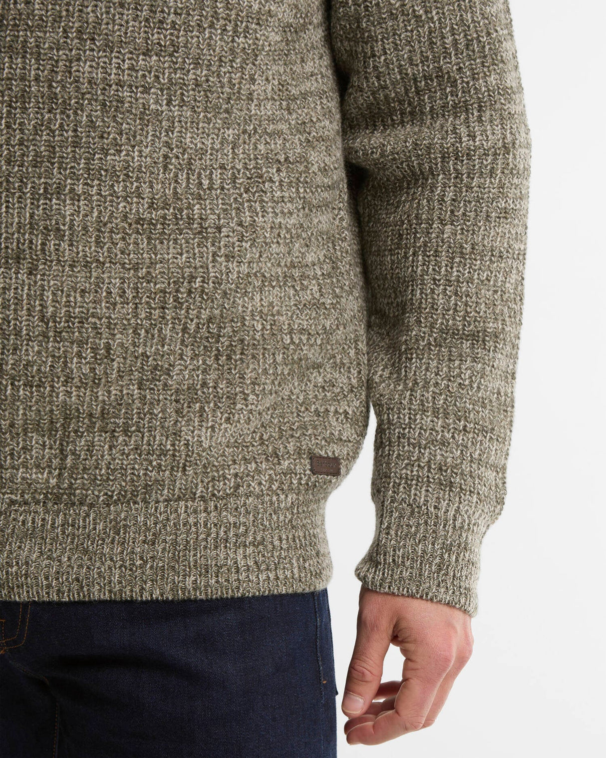 BARBOUR Horseford Crew Neck Jumper - Mens - Shadow Green