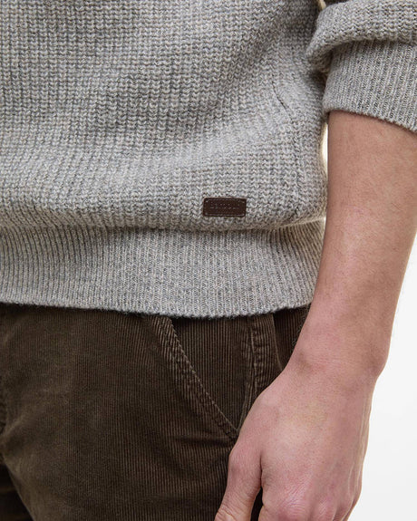 BARBOUR Horseford Crew Neck Jumper - Mens - Stone