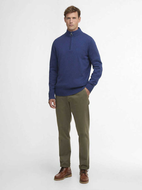 BARBOUR Kelson 1/4 Zip Jumper - Mens - Blue