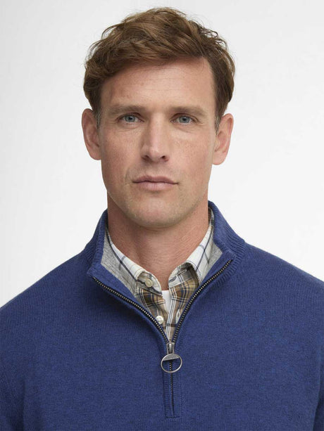 BARBOUR Kelson 1/4 Zip Jumper - Mens - Blue