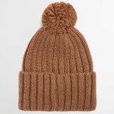 BARBOUR Kelson Pom Beanie Hat - Sandstone
