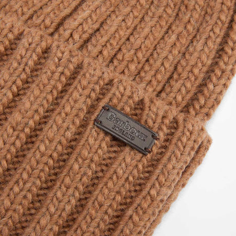 BARBOUR Kelson Pom Beanie Hat - Sandstone