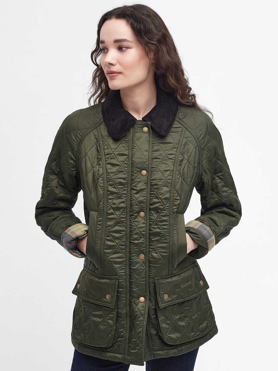 BARBOUR Beadnell Polarquilt Jacket Women's Olive – A Farley