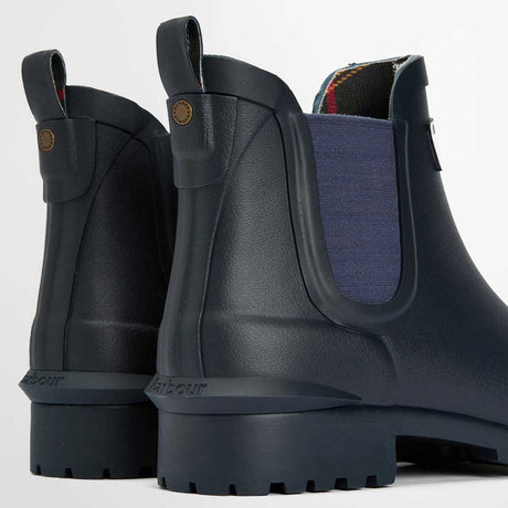 Barbour Ladies Wilton Chelsea Boot Style Wellingtons - Navy