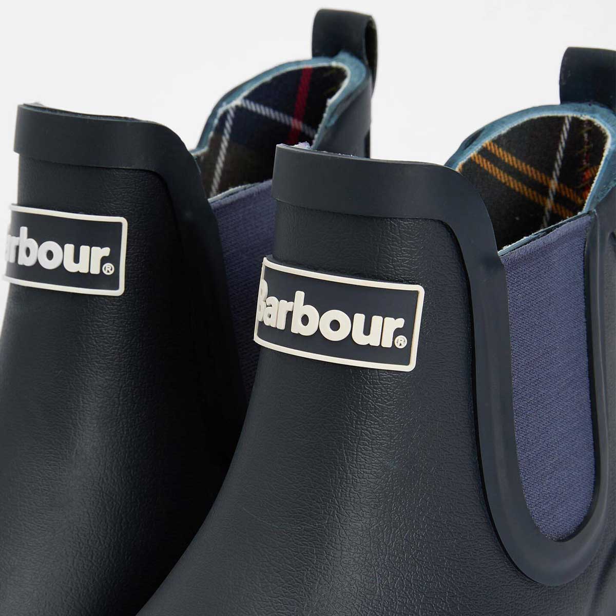 Barbour Ladies Wilton Chelsea Boot Style Wellingtons - Navy