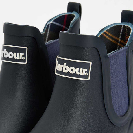 Barbour Ladies Wilton Chelsea Boot Style Wellingtons - Navy