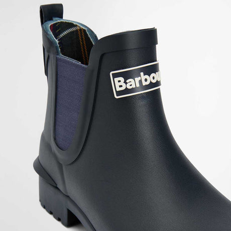 Barbour Ladies Wilton Chelsea Boot Style Wellingtons - Navy