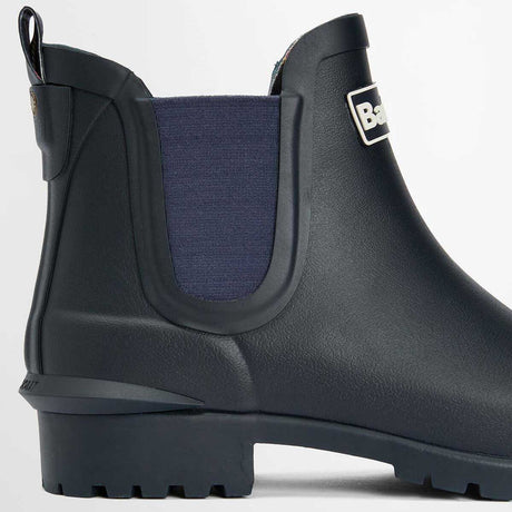 Barbour Ladies Wilton Chelsea Boot Style Wellingtons - Navy