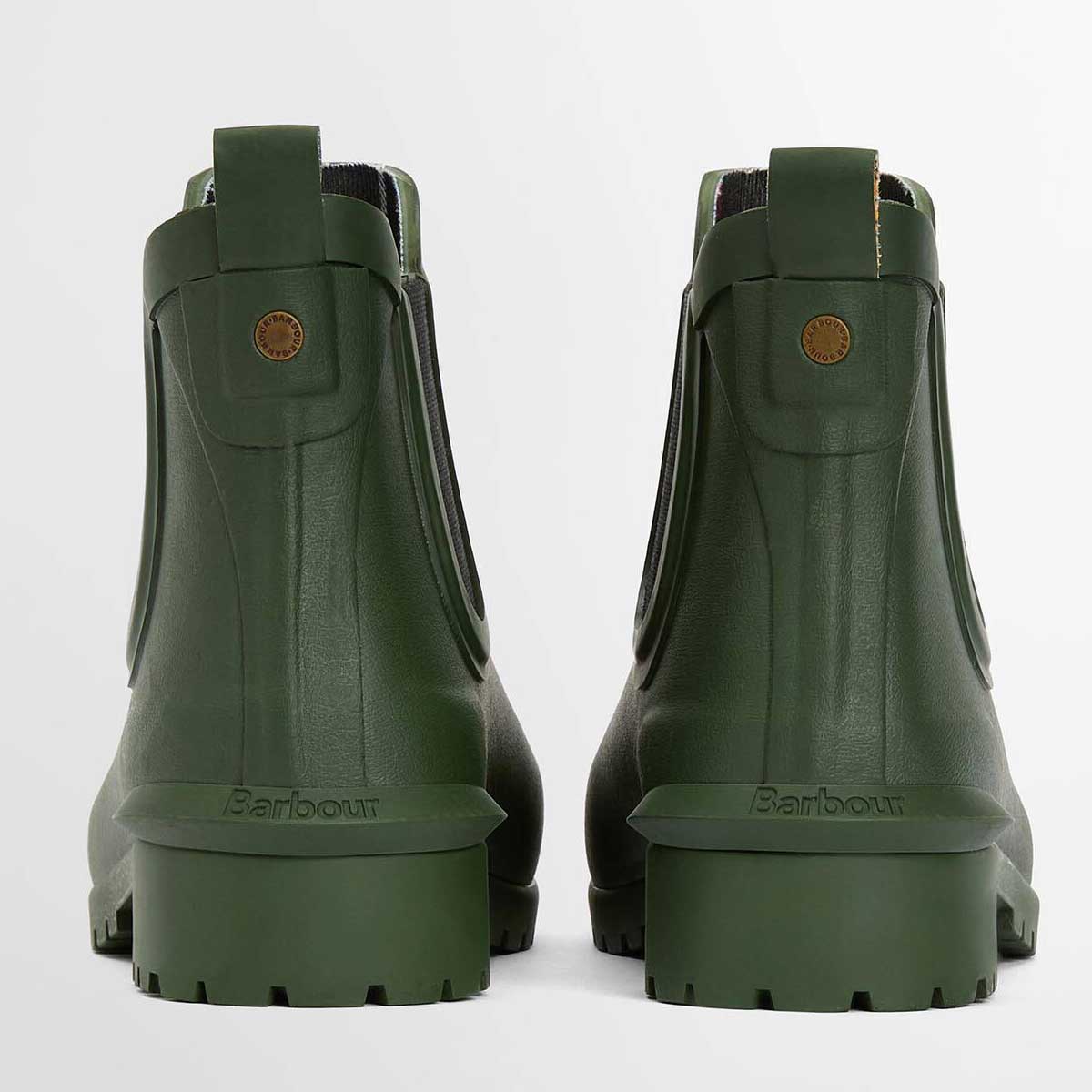Barbour Ladies Wilton Chelsea Boot Style Wellingtons - Olive