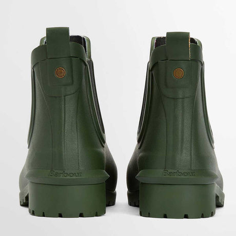 Barbour Ladies Wilton Chelsea Boot Style Wellingtons - Olive