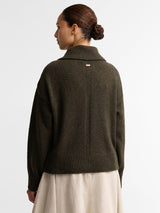 BARBOUR Lavensdale Quarter-Zip Jumper - Womens - Olive