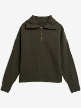 BARBOUR Lavensdale Quarter-Zip Jumper - Womens - Olive