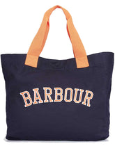Load image into Gallery viewer, BARBOUR Logo Beach Tote Bag - Women&#39;s - Classic Navy
