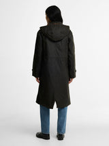 BARBOUR Long Cannich Wax Jacket - Womens - Olive / Classic