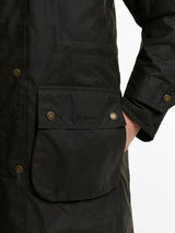 BARBOUR Long Cannich Wax Jacket - Womens - Olive / Classic
