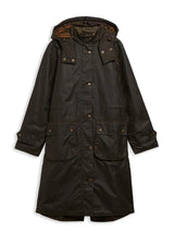 BARBOUR Long Cannich Wax Jacket - Womens - Olive / Classic