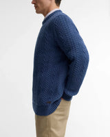 BARBOUR Lowfen Cable-Knit Jumper - Mens - Deep Blue