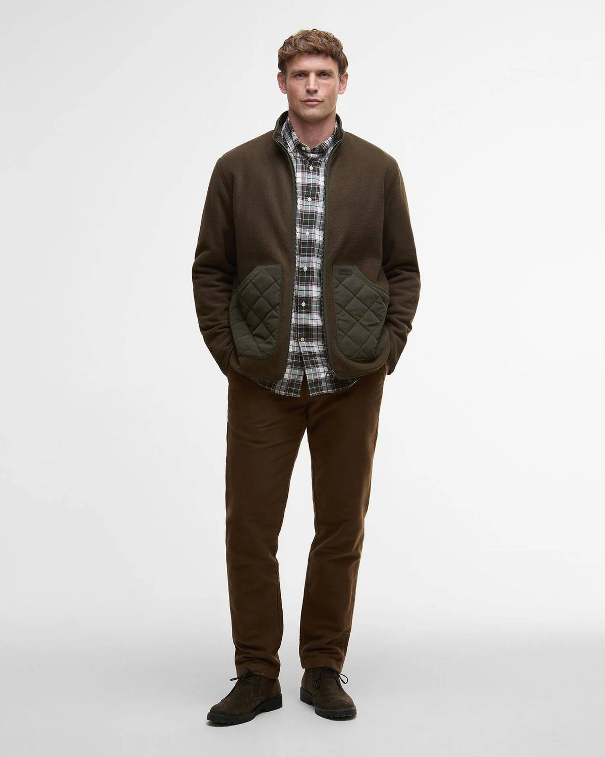 BARBOUR Lowich Fleece - Mens - Olive