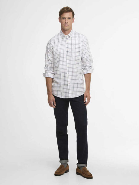 BARBOUR Caswell Tattersall Regular Long-Sleeved Shirt - Mens - Pink