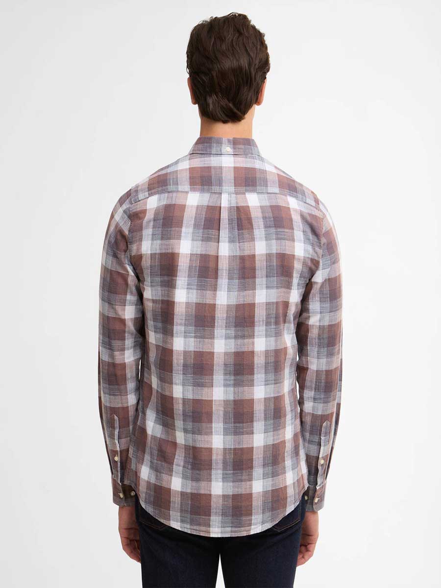 BARBOUR Men's Hillroad Tailored Long-Sleeved Shirt - Peppercorn